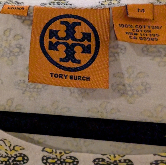 Tory Burch Luxury Printed Cotton Blouse | Size M | Designer Boho Chic - Picture 4 of 4